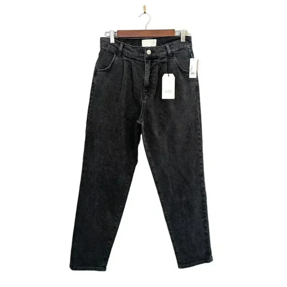 CE by Current/Elliott Gravity Gray Washed Black Pleated Skinny Jeans New Sz 27 - Picture 2 of 8